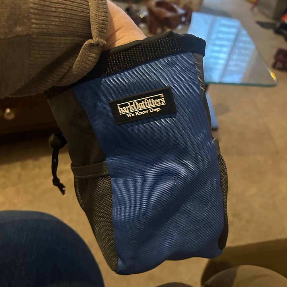 Blue and Black dog treat Bag